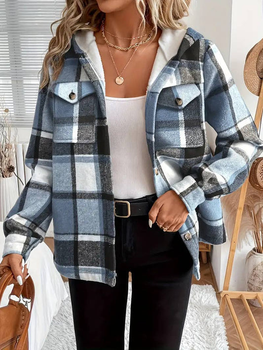 Plaid Hooded Jacket