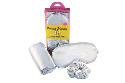 Ultimate Sleep Set Satin Pillowcase, Eye mask and Scrunchie