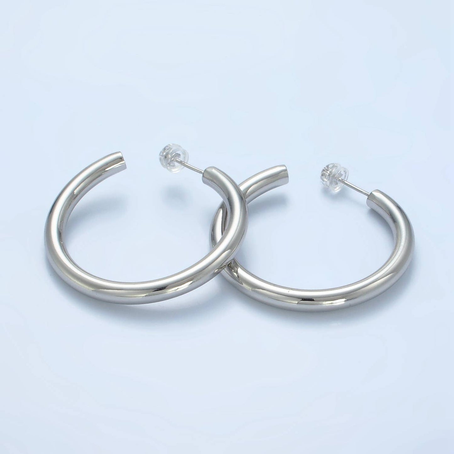 24K Gold Filled Minimalist 40mm Hoop Earrings