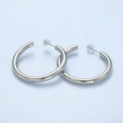 24K Gold Filled Minimalist 40mm Hoop Earrings