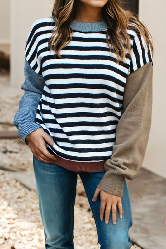 Striped Colorblock Sweater