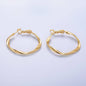 Dainty Gold Twisted Hinge Hoop Earrings