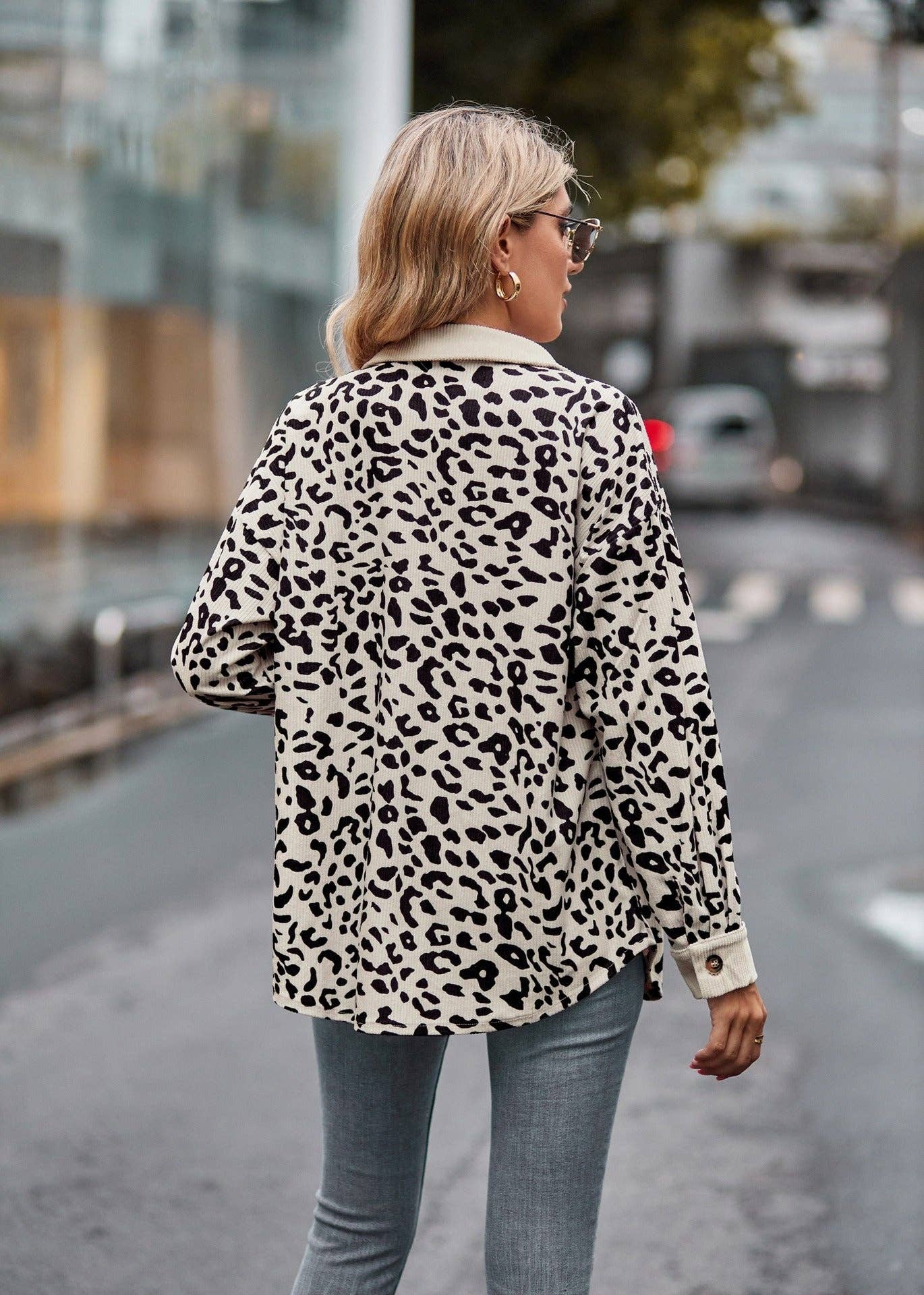 Leopard Corduroy Shacket