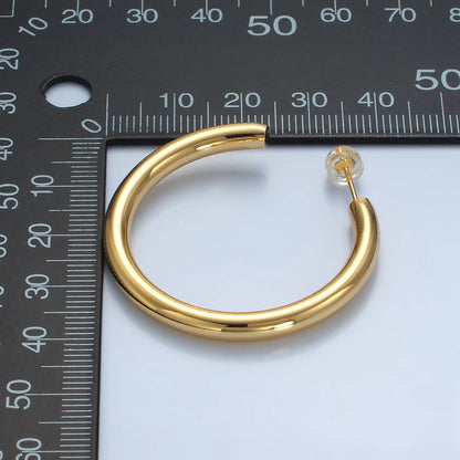 24K Gold Filled Minimalist 40mm Hoop Earrings
