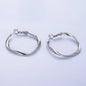 Dainty Gold Twisted Hinge Hoop Earrings