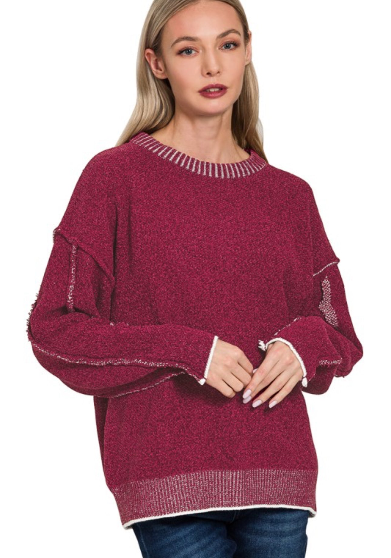 Exposed Seam Sweater