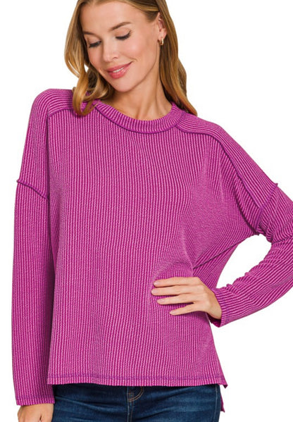 Ribbed Long Sleeve Shirt