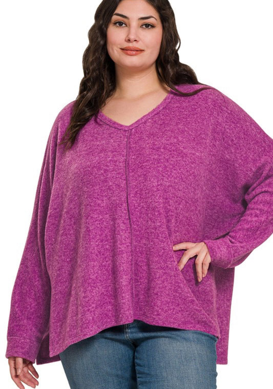 Plus Size Center Seam Sweater