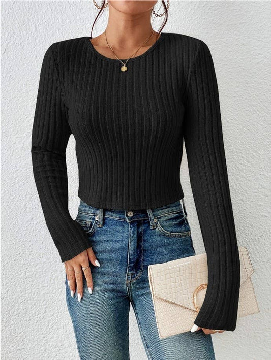 Black Cropped Sweater