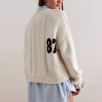 Varsity Number Knit Sweater