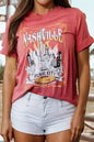 Nashville Music City Graphic Retro Fashion Tee