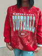 KANSAS CITY FOOTBALL BLEACHED SWEATSHIRT (RED SW)