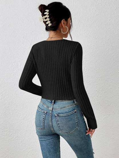 Black Cropped Sweater
